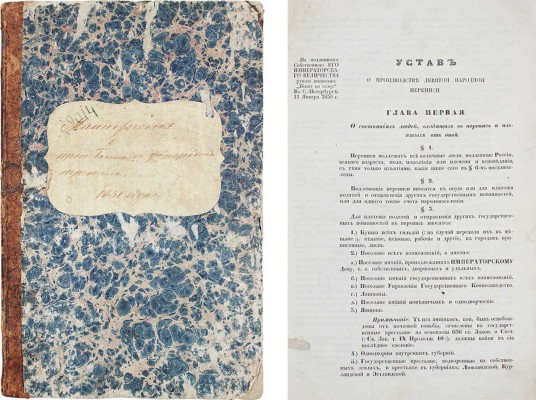 [Манифест 11 января 1850 года о производстве девятой народной переписи. СПб., 1850].
